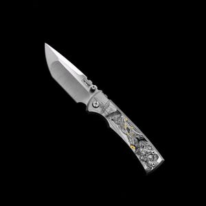 カスタム折りたたみナイフ M390鋼 チタンハンドル フレームロック
