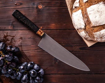 Gyuto Chef Knife RWL34 Steel 63HRC Hand Forged Japanese Style Kitchen Knife