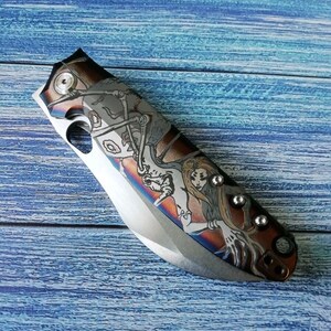 Custom Klappmesser M390 Stahl Titan Griff Frame Lock