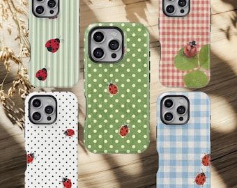 Ladybug Phone Case Cute Insect Whimsical Cover for iPhone 17 16 15 14 13 12 11 Pro Max, Samsung Galaxy S25 S24 S23 Ultra