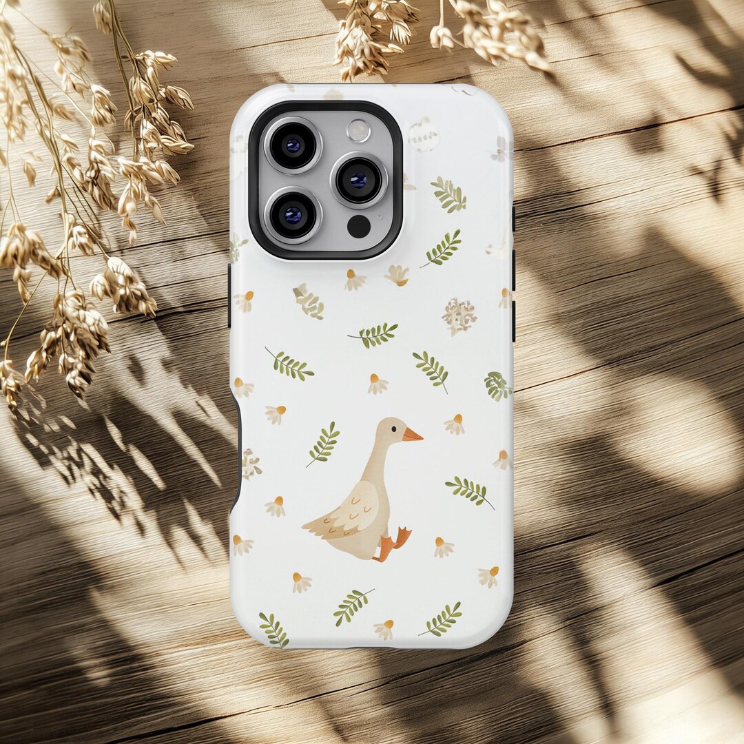 Goose Phone Case: Floral Duck Lover Gift, iPhone 17 16 15 14 13 12 11 ...