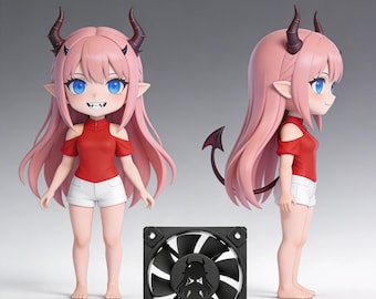 Zero Two PC Fan Cover – Personalized 3D STL Files in 1 Hour
