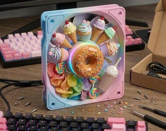 Dessert AI Anpassade PC-fläktskydd - Personliga 3D STL-filer på 1 timme