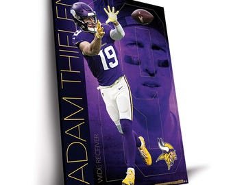 Adam Thielen Minnesota Vikings NFL Poster Football Sports Canvas Print Home Decor Wall Art