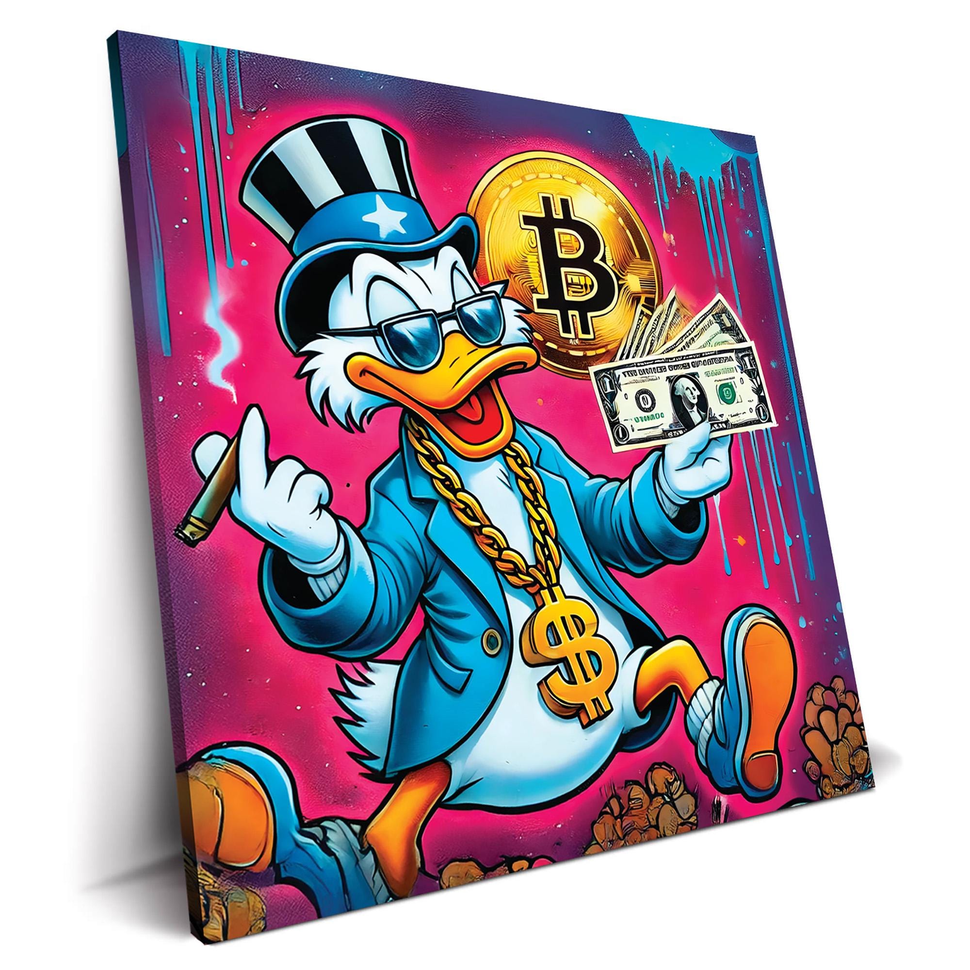 Donald Duck Bitcoin Canvas - Etsy