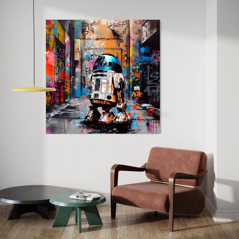 R2D2 Pop Art Star Wars Poster Canvas Print Star Wars Print Home Decor ...