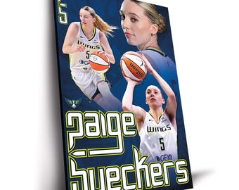 Dallas Wings - Paige Bueckers WNBA Poster Basketball Sports Canvas Print Home Decor Wall Art