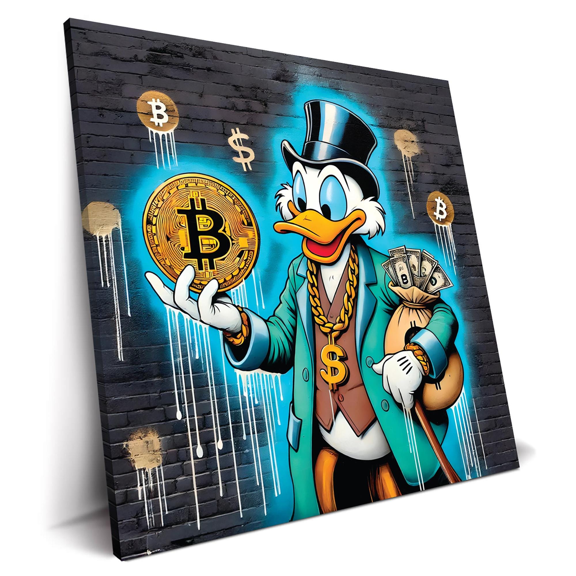 Donald Duck Bitcoin Canvas - Etsy