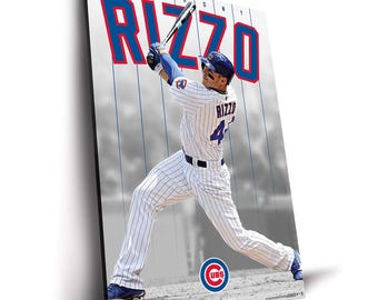 Anthony Rizzo Chicago Cubs MLB Poster Baseball Sports Canvas Print Home Decor Wall Art