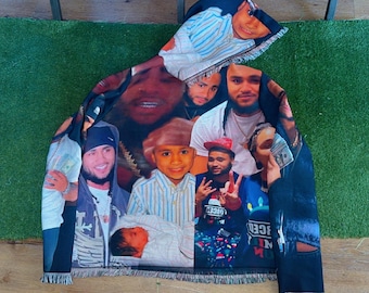 Custom Photo Tapestry Hoodie | All-Over Print Personalized Hooded Sweatshirt