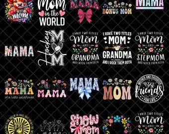 Blumenmama Beste Mutter aller Zeiten Muttertag Png Bündel Kokette Bogen Kümmern Sie sich um Ihre eigene Mutterschaft Karierte Mama Sarkastisches Mutterleben Trendy Shirt Png