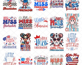 Little Fräulein Firecracker Png Bundle, Mädchen 4. Juli Png, amerikanische Flagge Little Fräulein Amerika Png, Amerika Kleinkind Shirt Png, Unabhängigkeitstag