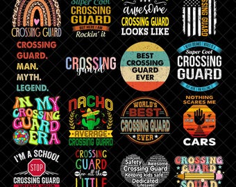 Crossing Guard PNG Bundle Stoppschild PNG, Schulpersonal PNG, Zurück in der Schule PNG, sublimieren Sie Designs, Schulkreuzung, Crossing Guard PNG