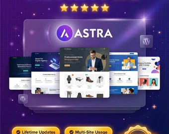 Astra Pro offizielle Lizenz - Original & sicher | Unbegrenzte Websites | Autom. Updates | Sofortige Aktivierung