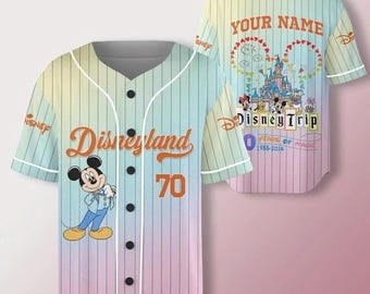 Custom Mickey Baseball Jersey – Personalized Name, Vintage Pinstripe Design