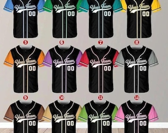 Custom Baseball Jersey, Personalized Team Name Number Shirt, Unisex Sports Style