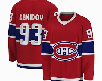 Personalized Hockey Jersey, #9 Ivan Demidov, Montreal Fans Shirt