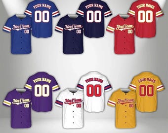 Custom Baseball Jersey – Personalized Name, Number, Team Uniform Style