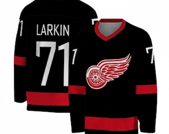 Personalized #71 Larkin Detroit Red Wings Hockey Jersey, Arkham Fans Shirt, Heated Rivalry Shirt