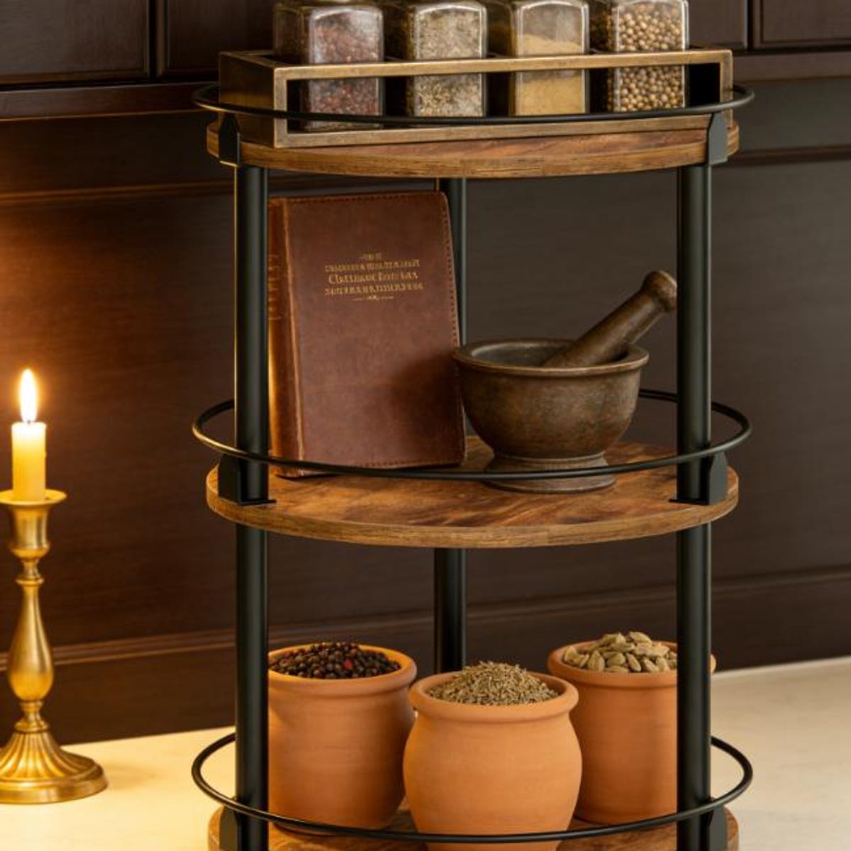 Handmade 3-tier Lazy Susan – Industrial Rotating Spice Rack for Kitchen & Pantry Organization - Etsy