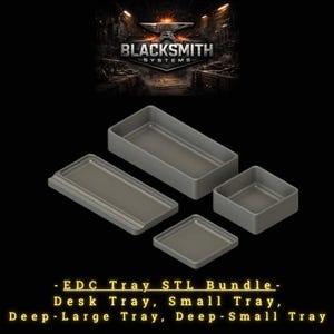 EDC Tray Bundle STL – Complete Desktop Organizer System | 3D Print Files