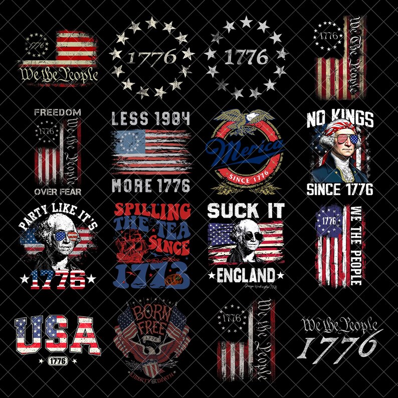 1776 America Png Bundle, Patriotic Digital, 4th of July PNG ...