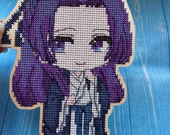 Handmade Anime Wooden Figure with Cross Stitch The Apothecary diaries Jinshi