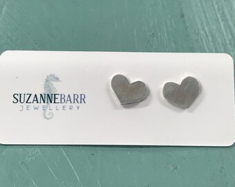 Sterling Silver Heart Stud Earrings