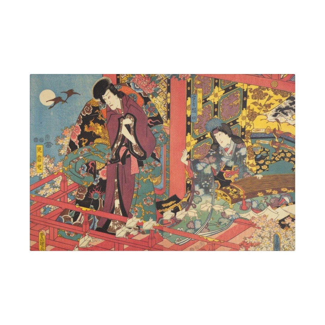 Japanese Jiraiya Tagoto-hime Canvas Print | Legendary Couple Koto Ukiyo ...