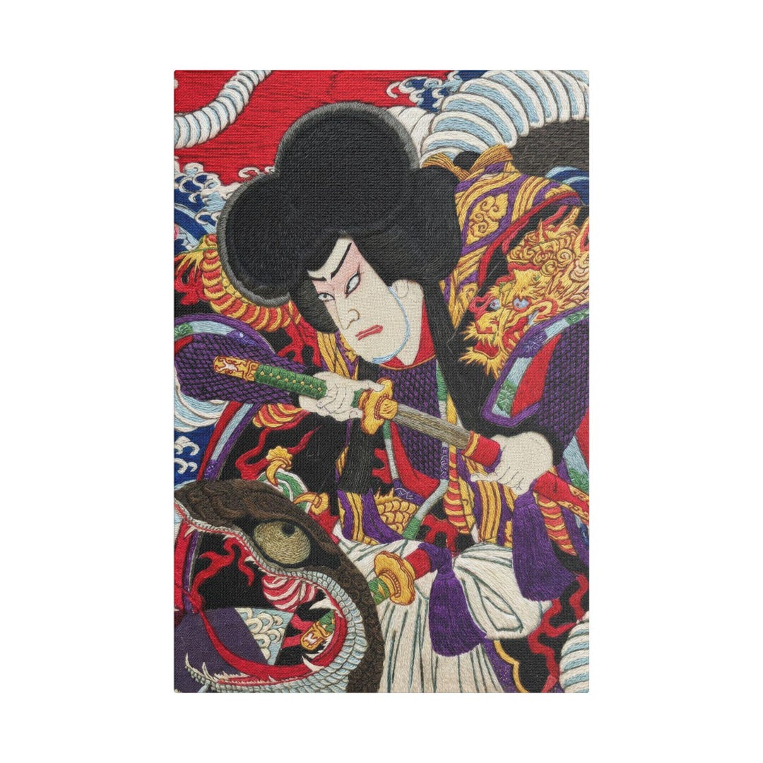Japanese Kabuki Canvas Print | Jiraiya Legend Ukiyo-e | Traditional ...