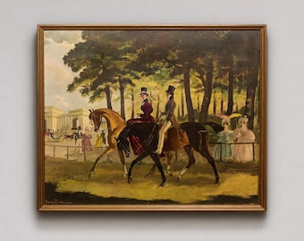 Rotten Row — A Refined Lithograph by Doris Zinkeisen (1898–1991)