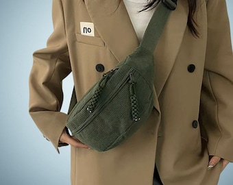 Teddy heuptasje voor dames - Crossbodytasje van imitatiebont, pluizig en verstelbaar heuptasje, cadeau voor haar