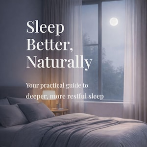 Natürlich besser schlafen - 7-Tage-Reset-Anleitung zur Linderung von Schlaflosigkeit, druckbarer Schlaf-Tracker, digitales PDF