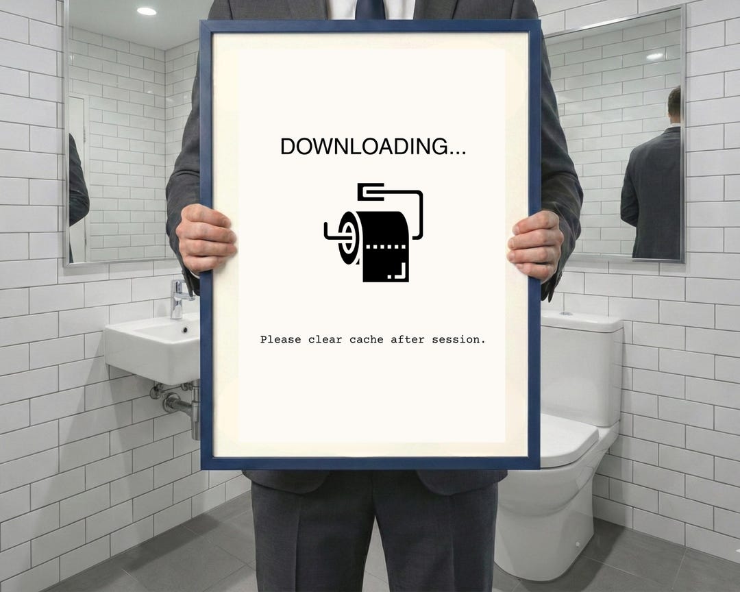 Funny Programmer Bathroom Art, Coding Gift for Him, Nerd Wall Decor ...