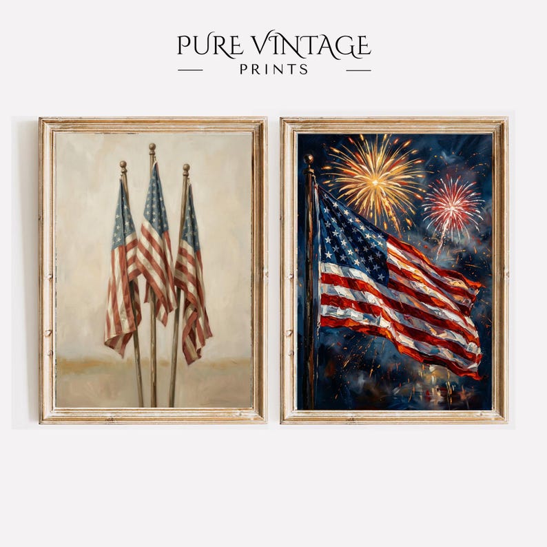 25+ Independence Day Printable Wall Art Bundle, 4th of July Vintage ...
