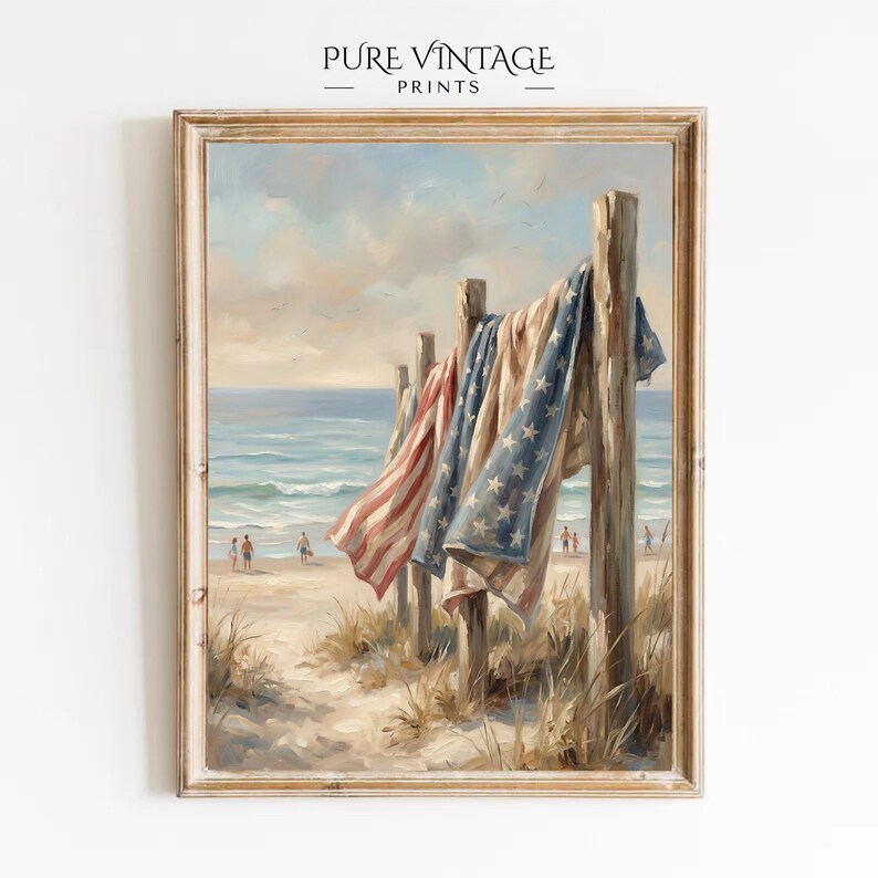 American Flag Printable Art: Memorial Day Art Prints | Fourth of July ...
