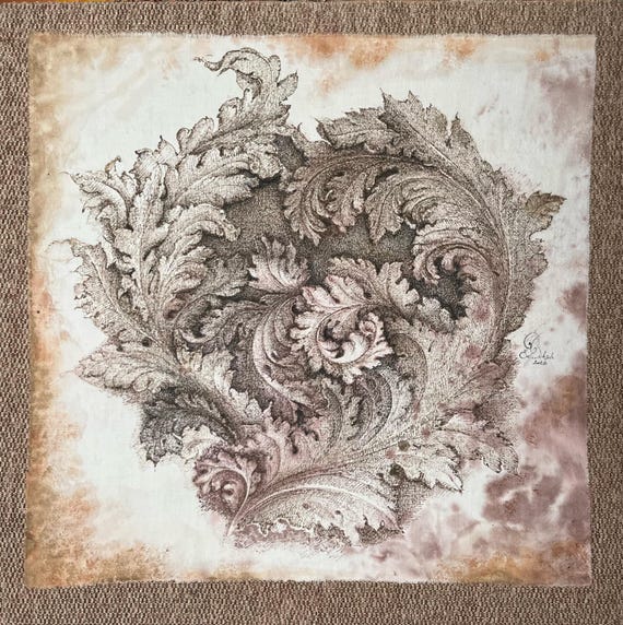 Exclusive, original, handmade artwork. A precious gift for a special Valentine's Day: a heart made of leaves.