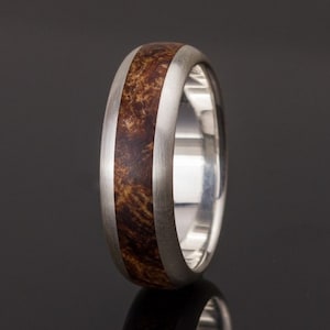 Holzring 3rd Edition Slimline Ahorn Maserholz, Holz ring, Ring mit Holz, Ehering mit Holz