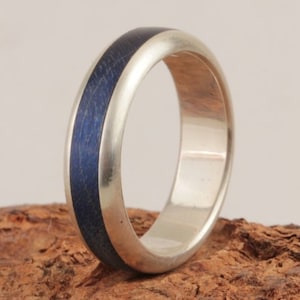 3nd Edition Slimline Ring Bergahorn geriegelt, Ehering, Partnerring, Holzring, Verlobungsring, Ring mit Holz, Ehering aus Holz