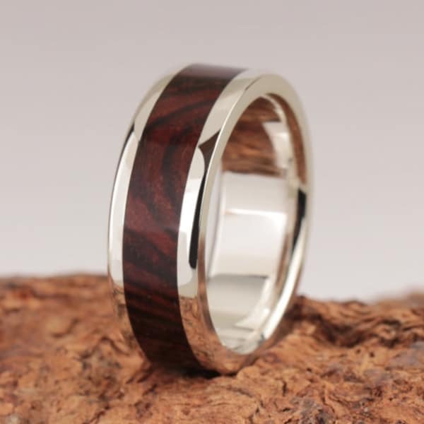 3rd Edition Cocobolo Ring, Ehering, Partnerring, Holzring
