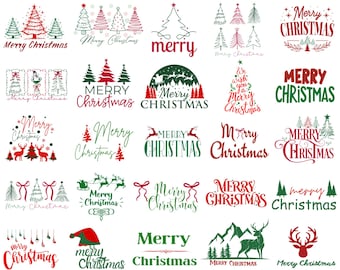 Pacchetto SVG di Buon Natale, SVG di Natale, SVG di Maglietta di Natale, Disegni SVG invernali, File di taglio natalizi, SVG di Albero di Natale, Download immediato