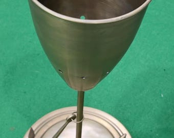 Lámpara de mesa de latón – Diseño en forma de concha, iluminación de acento clásica moderna