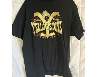 Yellowstone Dutton Ranch Montana Graphic T Shirt Black Large Mens 2021 Paramount