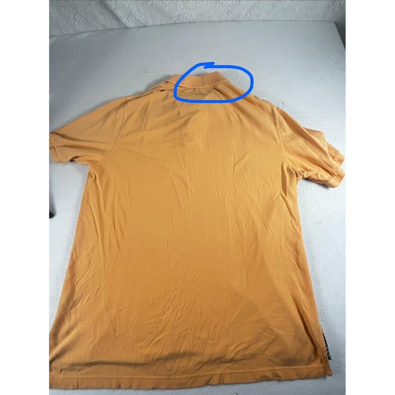 Southern Tide Mens Skipjack Seersucker Polo Shirt Orange Large Short Sleeve image 9