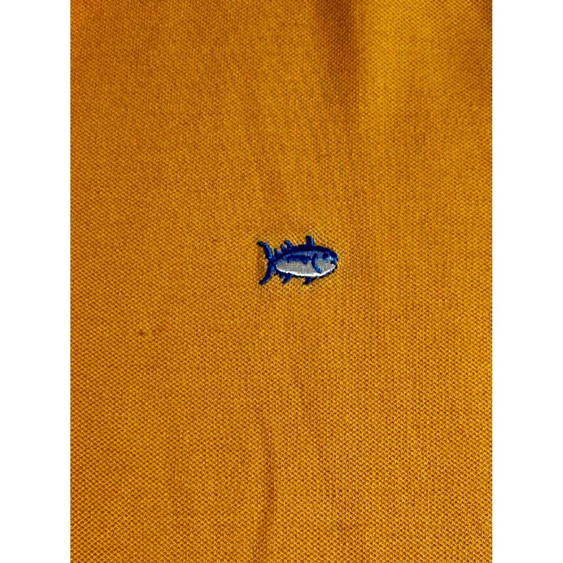 Southern Tide Mens Skipjack Seersucker Polo Shirt Orange Large Short Sleeve image 4