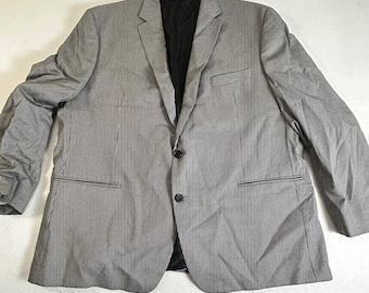 Lauren Ralph Lauren Mens 50R Blazer Sport Coat Black White Houndstooth 2-Button