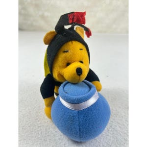 Disney Winnie the Pooh Bumble Bee Plush with Blue Honey Pot Stuffed Toy