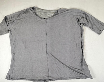 Calvin Klein Performance Top Women's Small Quick Dry Stripe V Neck 3/4 Sleeve