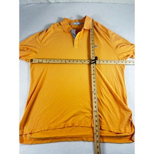 Southern Tide Mens Skipjack Seersucker Polo Shirt Orange Large Short Sleeve image 3