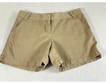 J.Crew Chino Shorts Women 6 Khaki Preppy